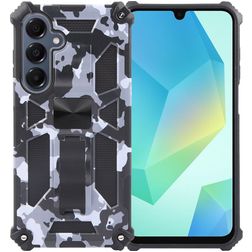 Mobigear Armor Stand Samsung Galaxy A16 Hoesje Hardcase Backcover Shockproof met Standaard - Grijs