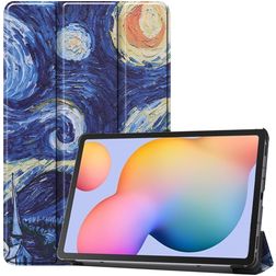 Mobigear Tri-Fold Samsung Galaxy Tab S6 Lite Hoes Bookcase - The Starry Night