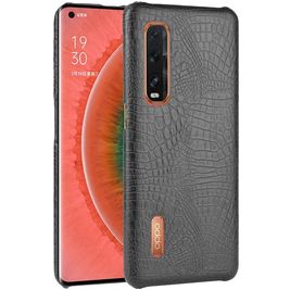 Mobigear Croco OPPO Find X2 Pro Hoesje Hardcase Backcover - Zwart