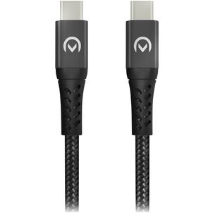 Mobilize Strong Nylon USB-C naar USB-C Kabel 2 Meter - Zwart
