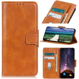 Mobigear Classy iPhone 13 Mini Hoesje Bookcase Portemonnee - Cognac