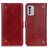 Mobigear Ranch Nokia G60 5G Hoesje Bookcase Portemonnee - Bordeauxrood