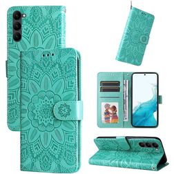 Mobigear Sunflower Samsung Galaxy S23 Hoesje Bookcase Portemonnee - Groen