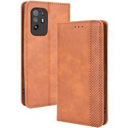 Mobigear Sensation OPPO A94 5G Hoesje Bookcase Portemonnee - Cognac