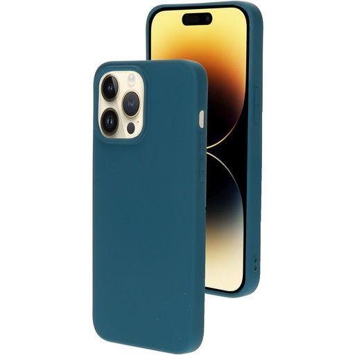 Mobiparts iPhone 14 Pro Max Siliconen Hoesje Backcover - Blueberry Blue