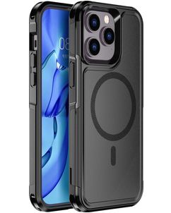 Mobigear Traveller iPhone 14 Pro Max MagSafe Hoesje Hardcase Backcover Shockproof - Zwart