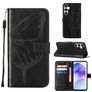 Mobigear Butterfly Samsung Galaxy A55 Hoesje Bookcase Portemonnee - Zwart
