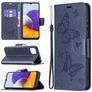 Mobigear Butterfly Samsung Galaxy A22 5G Hoesje Bookcase Portemonnee - Blauw