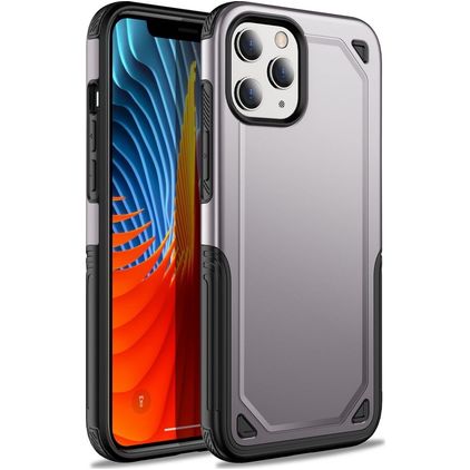 Mobigear Slim Armor iPhone 12 Pro Max Hoesje Hardcase Backcover Shockproof - Grijs