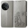 Mobigear Clover OnePlus 11 Hoesje Bookcase Portemonnee - Grijs