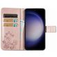 Mobigear Clover Samsung Galaxy S23 FE Hoesje Bookcase Portemonnee - Roségoud
