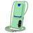 Mobigear Lanyard Card Samsung Galaxy A57 Siliconen Hoesje met koord en Pasjeshouder - Groen