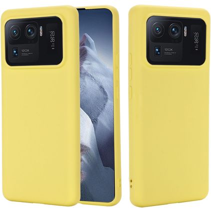 Mobigear Rubber Touch Xiaomi Mi 11 Ultra Siliconen Hoesje Backcover - Geel