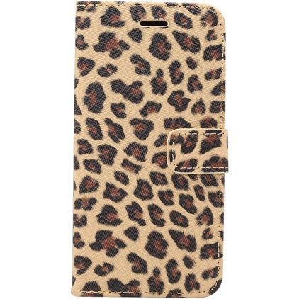 Mobigear Leopard iPhone XR Hoesje Bookcase Portemonnee - Bruin