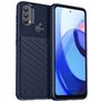 Mobigear Groove Motorola Moto E40 Hoesje Flexibel TPU Backcover - Blauw