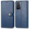 Mobigear Snap Button Vivo Y76 Hoesje Bookcase Portemonnee - Blauw