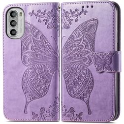 Mobigear Butterfly Motorola Moto G82 Hoesje Bookcase Portemonnee - Paars