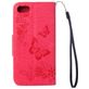 Mobigear Butterfly iPhone SE (2020) Hoesje Bookcase Portemonnee - Magenta