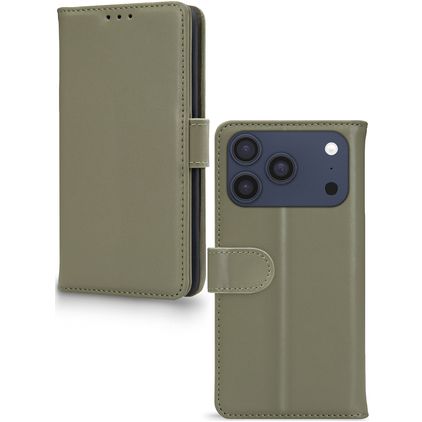 Mobilize Premium Gelly iPhone 17 Pro Hoesje Bookcase Portemonnee - Groen