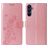 Mobigear Flowers Samsung Galaxy A17 Hoesje Bookcase Portemonnee - Roségoud