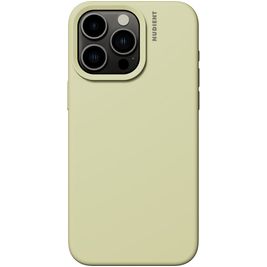 Nudient Base iPhone 15 Pro Max Siliconen Hoesje Backcover - Pale Yellow