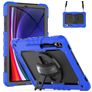 Mobigear SureGrip Xtreme Samsung Galaxy Tab S10 Plus Hoes Hard Kunststof,Siliconen Backcover + Stylus Houder + Schouderband + Standaard - Donkerblauw