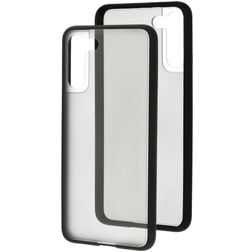 Mobiparts Hardcover Samsung Galaxy S21 Plus Hoesje Hardcase Backcover - Transparant / Grijs