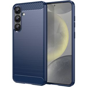 Mobigear Brushed Slim Samsung Galaxy S25 Plus Hoesje Flexibel TPU Backcover - Blauw