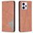 Mobigear Rhombus Slim Motorola Moto G23 Hoesje Bookcase - Bruin