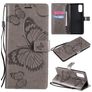 Mobigear Butterfly OPPO Reno 4 Hoesje Bookcase Portemonnee - Grijs