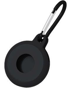 Mobigear Circle Key Apple AirTag Hoesje Flexibel TPU Sleutelhanger - Zwart