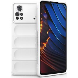Mobigear Bumpy POCO X4 Pro 5G Hoesje Flexibel TPU Backcover - Wit