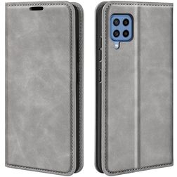 Mobigear Retro Slim Samsung Galaxy M22 Hoesje Bookcase Portemonnee - Grijs