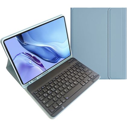 Mobigear Keys iPad Air 4 (2020) Hoes QWERTZ Bluetooth Toetsenbord Bookcase + Stylus Houder - Blauw