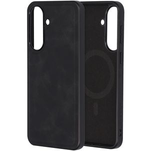Mobiparts Classic Samsung Galaxy A37 MagSafe Hoesje TPU,Kunstleer Backcover - Graphite Black
