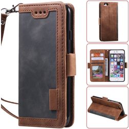 Mobigear Two Tone iPhone SE (2022) Hoesje Bookcase Portemonnee - Grijs
