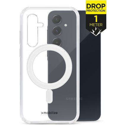 Mobilize Naked Protection Doorzichtig Samsung Galaxy A55 MagSafe Hoesje Hardcase Backcover Shockproof - Transparant