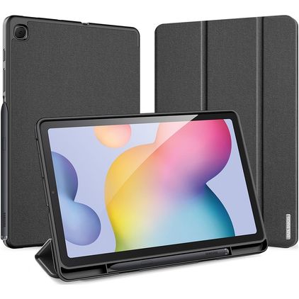 Dux Ducis Domo Samsung Galaxy Tab S6 Lite Hoes Bookcase + Stylus Houder - Zwart