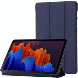 Mobigear Tri-Fold Gel Samsung Galaxy Tab S11 Hoes TPU,Kunstleer Bookcase - Donkerblauw
