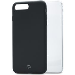 Mobilize Solid iPhone 8 Plus Siliconen Hoesje Backcover - Zwart