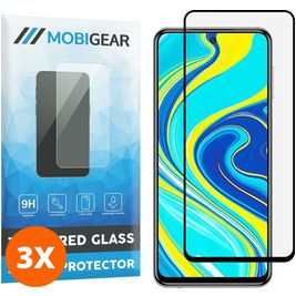 Mobigear Premium Xiaomi Redmi Note 9S Glazen Screenprotector - Case Friendly - Zwart (3-Pack)