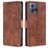 Mobigear Croco Motorola Edge 30 Fusion Hoesje Bookcase Portemonnee - Bruin