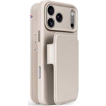 Decoded Detachable Wallet iPhone 18 Pro Max MagSafe Hoesje Echt Leer Uitneembare 2in1 Bookcase Portemonnee - Taupe