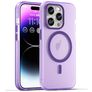 Mobigear Shockproof iPhone 16 Pro MagSafe Hoesje Flexibel TPU Backcover - Paars