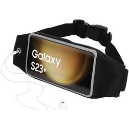 Mobiparts Comfort Fit Belt Telefoonhouder Hardlopen Samsung Galaxy S23 Plus Sport Hoesje Neopreen Heuptas - Zwart