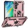 Mobigear Armor ring Samsung Galaxy S24 FE Hoesje Hardcase Backcover Shockproof met Ringhouder - Roségoud