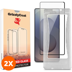 GrizzlyCoat Easy Align Samsung Galaxy S26 Ultra Glazen Screenprotector - Case Friendly + Installatie Frame (2-Pack)