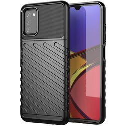 Mobigear Groove Samsung Galaxy A03s Hoesje Flexibel TPU Backcover - Zwart