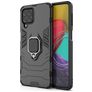 Mobigear Armor Ring Samsung Galaxy M53 Hoesje Hardcase Backcover Shockproof met Ringhouder - Zwart