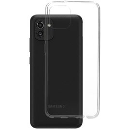 Mobiparts Classic Doorzichtig Samsung Galaxy A03 Hoesje Flexibel TPU Backcover - Transparant
